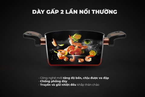 NỒI CHỐNG DÍNH ULTRA TITANIUM SUNHOUSE ST2210B-24