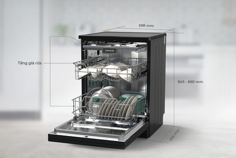 MÁY RỬA BÁT SUNHOUSE SHB8615SEB