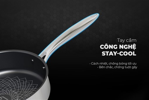 Chảo Inox 3 lớp Ultra Titanium Sunhouse STI26M