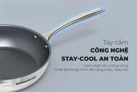 Chảo Sunhouse Mama 2 lớp nguyên khối DE26M