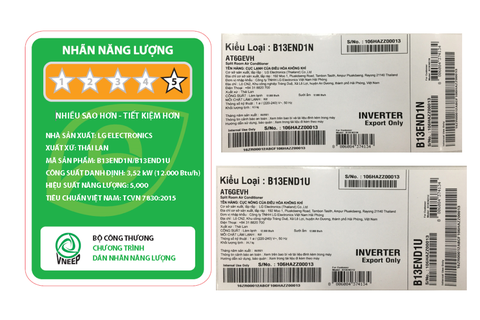 Máy lạnh 2 chiều LG Inverter 1.5 HP B13END1