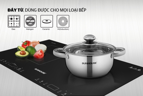 NỒI INOX 3 ĐÁY SUNHOUSE SH22120