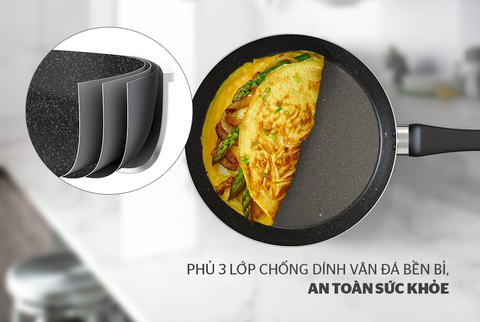 Chảo Sunhouse CT28 Plus 3 đáy 28Cm