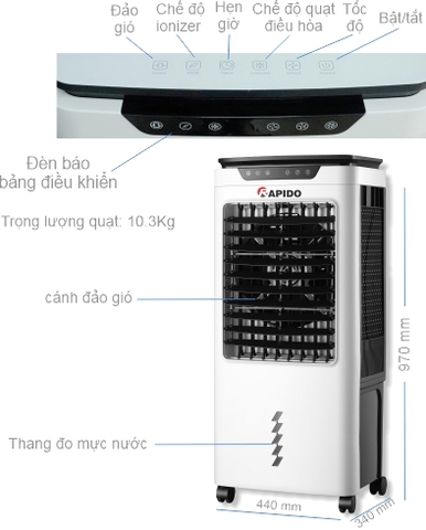 Quạt điều hòa không khí Rapido 6000D