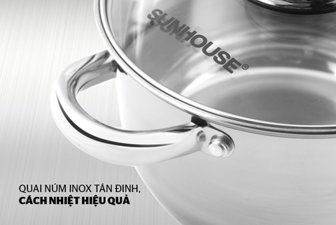 Nồi inox 3 đáy Sunhouse SH22124