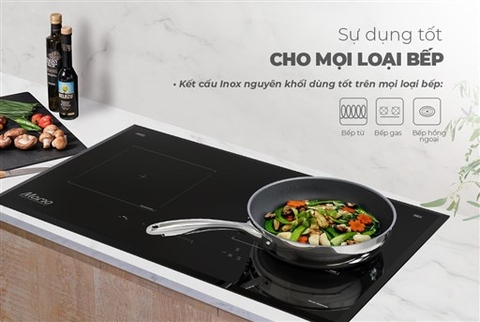 Chảo Sunhouse Mama 2 lớp nguyên khối DE26M