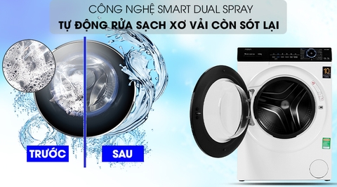 Máy giặt Aqua Inverter 8 KG AQD-A800F W