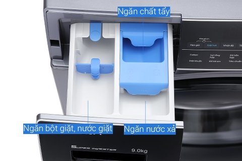 Máy giặt Aqua Inverter 9kg AQD-A900F.S bạc