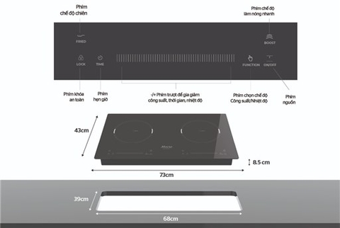 BẾP ĐÔI ĐIỆN TỪ SUNHOUSE MAMA MMB9205