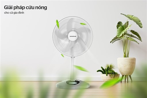 Quạt sạc điện Sunhouse SHD7228 ( 5 - 16 giờ tùy tốc độ)