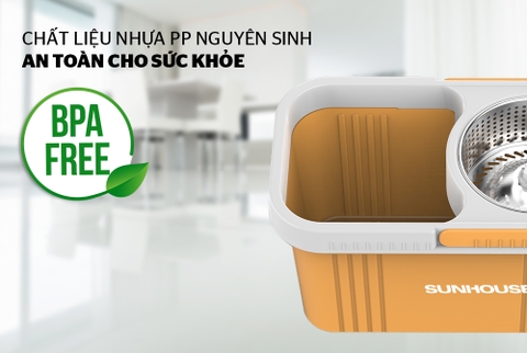 Bộ lau nhà xoay 360 độ Sunhouse KS CL350PB