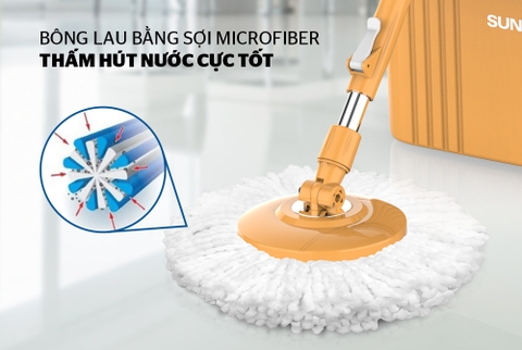 Bộ lau nhà xoay 360 độ Sunhouse KS CL350PB