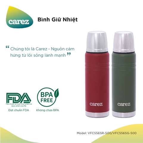 Bình giữ nhiệt Carez VFC556SR 500ml đỏ