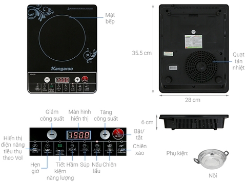 bếp từ đơn kangaroo KG420I