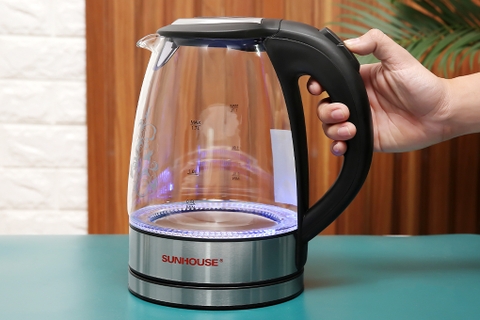 Bình đun siêu tốc thủy tinh Sunhouse 1.7 lít SHD1217 Đen