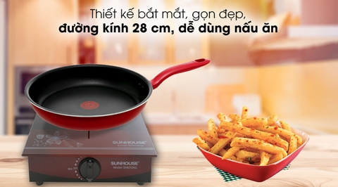 Chảo nhôm chống dính đáy từ 28cm TEFAL So Chef G1350695