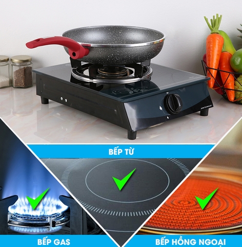 Chảo nhôm chống dính đáy từ Kangaroo KG456M