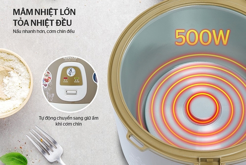 Nồi cơm điện Sunhouse SHD8216 1,2 lít