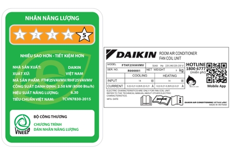 Điều hòa 2 chiều Daikin Inverter 1 HP FTHF25VAVMV 8500BTU