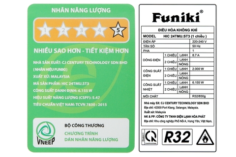 Máy lạnh Funiki Inverter 2.5 HP HIC24TMU