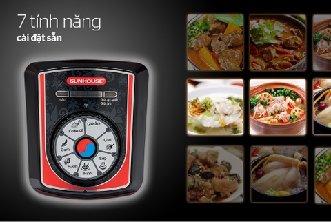 NỒI ÁP SUẤT ĐIỆN ĐA NĂNG SUNHOUSE SHD1755