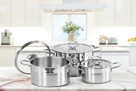 Bộ nồi inox Sunhouse 5 đáy SH784