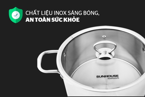 Bộ nồi inox Sunhouse 5 đáy SH784