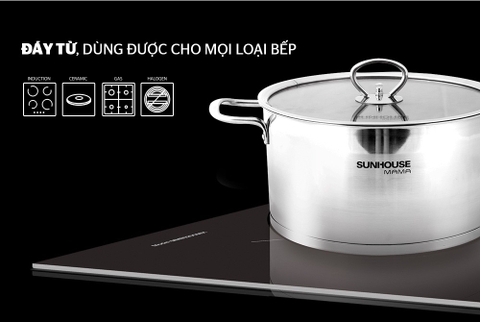 Bộ nồi inox Sunhouse 5 đáy SH784