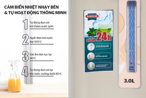 Bình thủy điện Sunhouse SH1530 3 lít