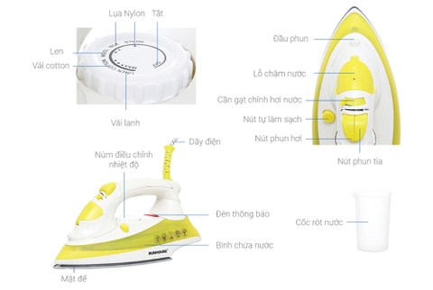 Bàn là hơi Sunhouse SHD2067 1800W