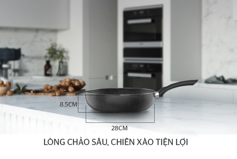 Chảo sâu đáy từ size 28cm Sunhouse SHS28MB