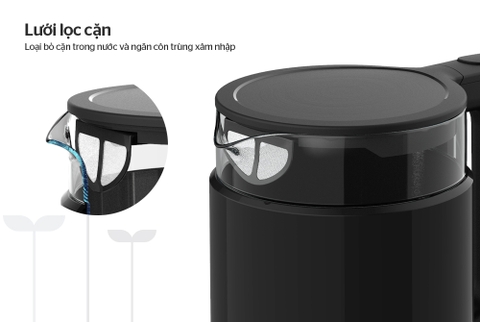 Ấm siêu tốc thuỷ tinh 1,7 lít Sunhouse Mama