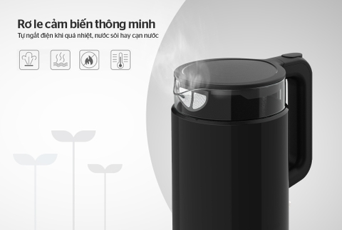 Ấm siêu tốc thuỷ tinh 1,7 lít Sunhouse Mama