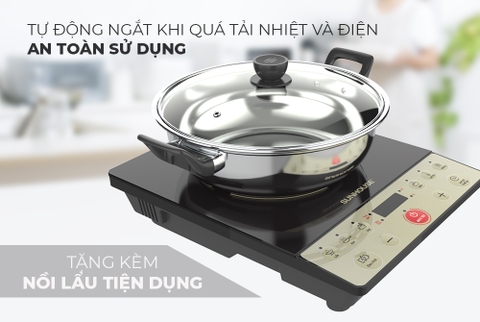 BẾP TỪ ĐƠN SUNHOUSE 2000W SHD6165