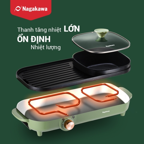 Bếp nướng điện có lẩu Nagakawa NAG3104