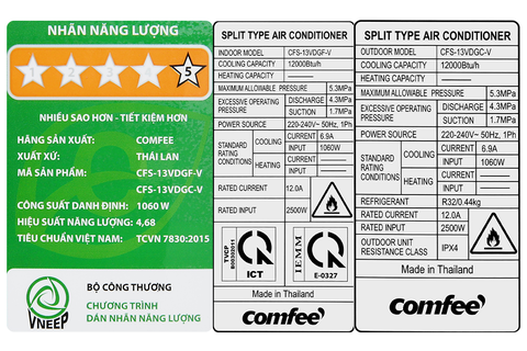 Máy lạnh Comfee Inverter 1.5 HP CFS-13VDGF-V