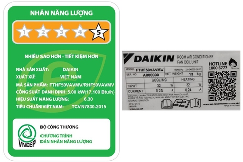 Máy lạnh 2 chiều Daikin Inverter 2 HP FTHF50VAVMV