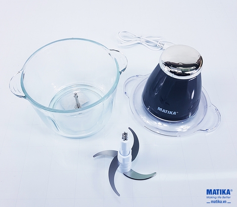 Máy xay thịt Matika vỏ thuỷ tinh MTK-3220 300W