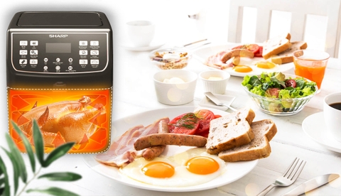 Nồi chiên không dầu Sharp KF-AF55EV-BK 5.5 lít