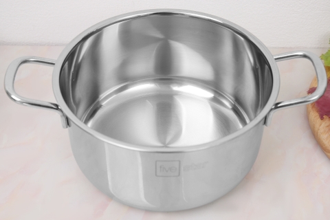 Nồi inox lẻ Five Star 3 đáy size 20cm FSN20IN003 nắp inox