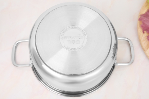Nồi inox lẻ Five Star 3 đáy size 20cm FSN20IN003 nắp inox