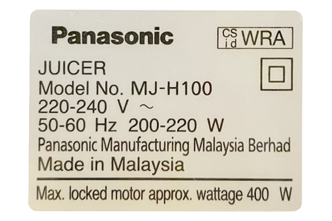 Máy ép trái cây Panasonic MJ-H100WRA