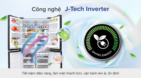 Tủ lạnh 4 cánh Sharp SJ-FX630V-ST - 626 Lít