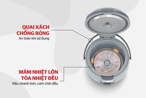 NỒI CƠM ĐIỆN 1.8L SUNHOUSE SHD8663