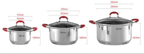 Bộ nồi inox 5 đáy Sunhouse Mama SHG2503MSD