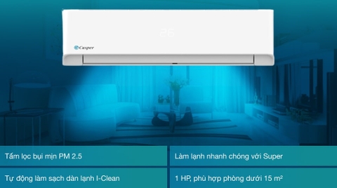Điều hòa Casper 1 chiều Inverter 18.000BTU GC-18IS32