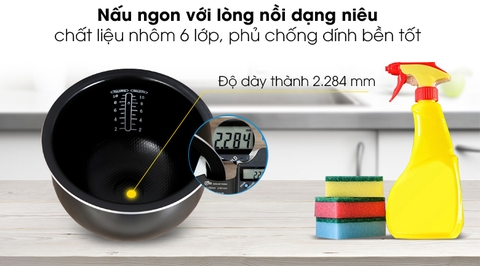 Nồi cơm điện tử Tefal 1.8 lít RK752168