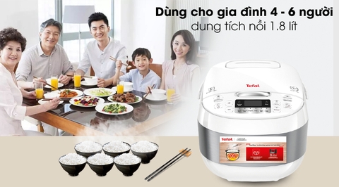 Nồi cơm điện tử Tefal 1.8 lít RK752168