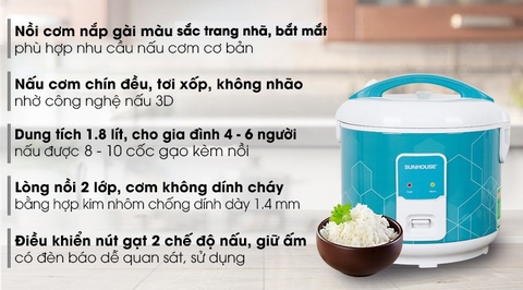 Nồi cơm điện Sunhouse SHD8622G