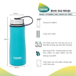 Bình giữ nhiệt Carez VFC688SC 590ml xanh